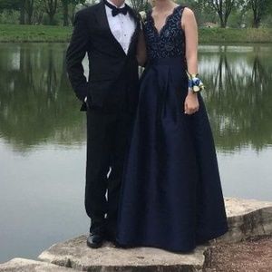 Trixxi Navy Blue Prom Dress With Pockets